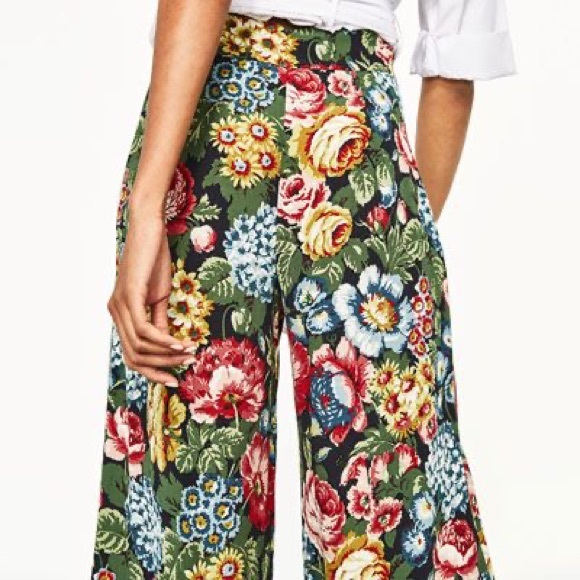 Wide Leg Floral Zara Pant - Picture 1 of 4